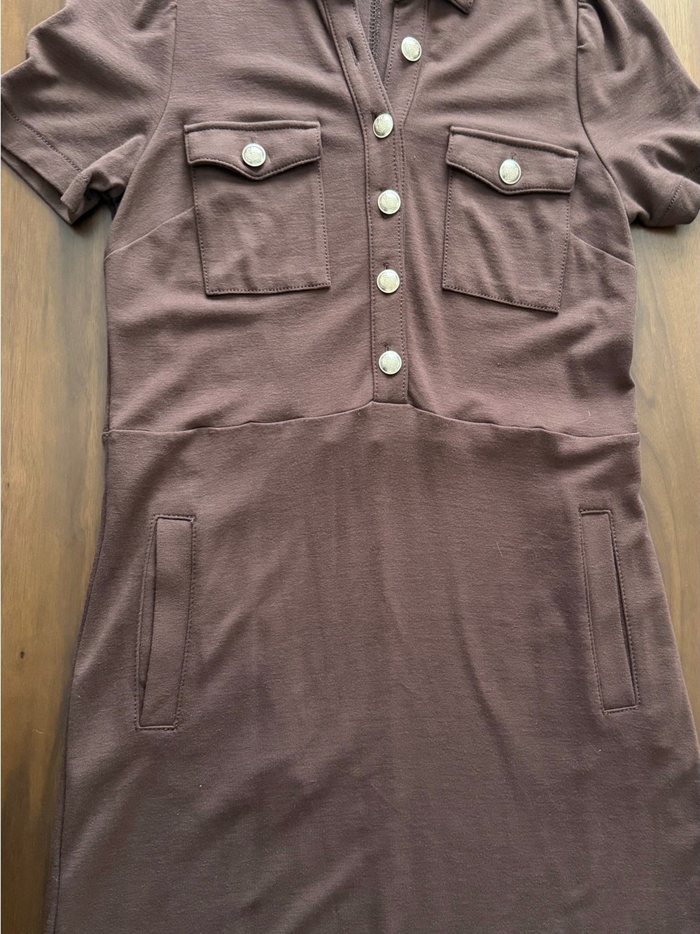 LOFT Brown Knit Polo Dress